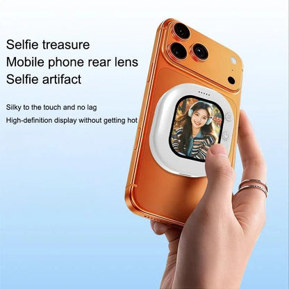 【A】Mini Wireless Magnetic Phone Screen Projector Mobile Phone Rear Camera Selfie Video Camera For Vlog Live Selfie Screen