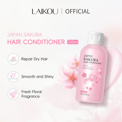 LAIKOU Sakura Shampoo & Hair Conditioner Deep Cleansing Oil Control Anti Dandruff Moisturizing Nourishing Repair Damaged Hair