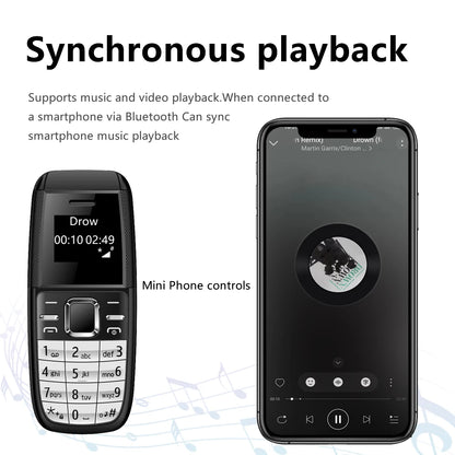 SERVO BM200 Button Mini Mobile Phone 2G GSM 2 SIM Standby Bluetooth Dialing Magic Voice Smallest Backup Cellphones Blacklist