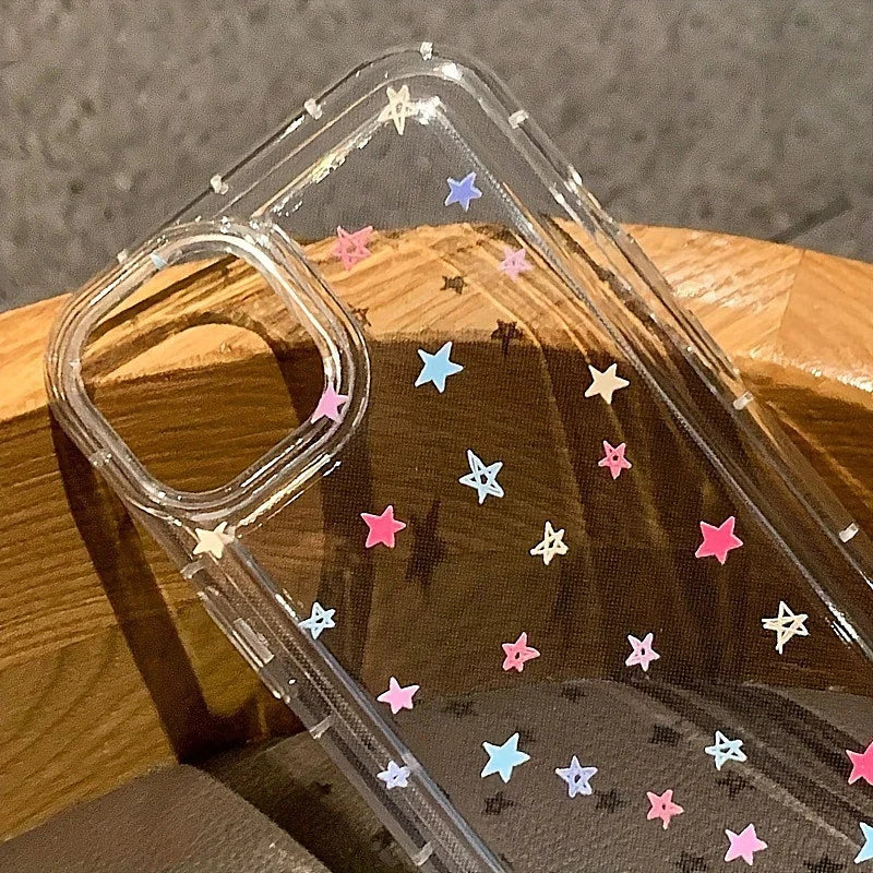 Small Flower Stars Soft Case For iPhone 18 17 16 16e 14 13 12 Mini 11 15 Pro Max X XR XS 13Pro 17 Air Anti-drop Cover Funda