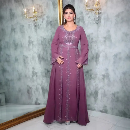 2025 Abayas For Women Dubai Luxury African Muslim Fashion Dress Caftan Marocain Evening Party Dresses Boubou Robe Djellaba Femme