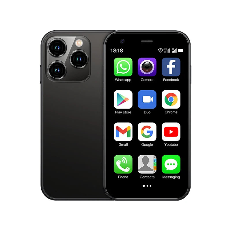 SOYES XS15 Mini Smartphone 3.0" Display Android 8.1 Dual SIM Standby 2GB RAM 16GB ROM  3G Network Backup Gift Small Phone