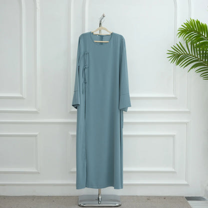 Elegant Abaya Women Dubai Ramadan Eid Arabic Traditional Muslim Modest Dress Islamic Holiday Outfit New Plain Turkey Kaftan Robe