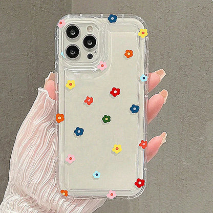 Small Flower Stars Soft Case For iPhone 18 17 16 16e 14 13 12 Mini 11 15 Pro Max X XR XS 13Pro 17 Air Anti-drop Cover Funda