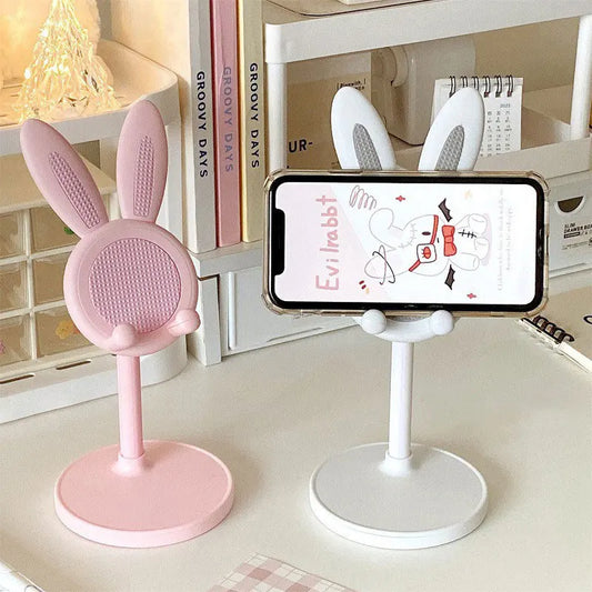 1PC Cartoon Little Rabbit Desktop Phone Stand Tablet Computer Stand Adjustable Telescopic Lift Student Lazy Person Stand