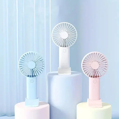 Mini USB Charging Handheld Fan Desktop Small Fan With Mobile Phone Holder Portable And Simple Outdoor Small Fan
