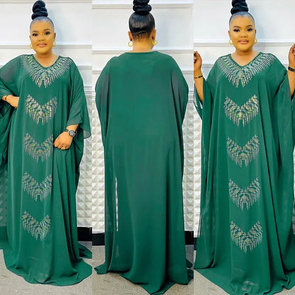 Abayas For Women Dubai Luxury Chiffon Boubou Muslim Fashion Dress Caftan Marocain Wedding Party Dresses Robe Djellaba Femme 2025