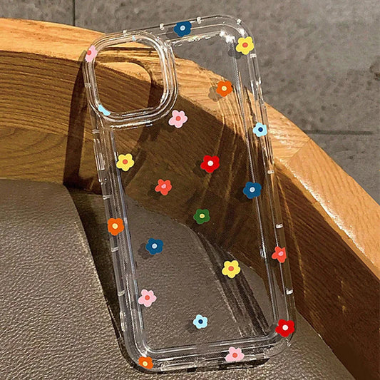 Small Flower Stars Soft Case For iPhone 18 17 16 16e 14 13 12 Mini 11 15 Pro Max X XR XS 13Pro 17 Air Anti-drop Cover Funda