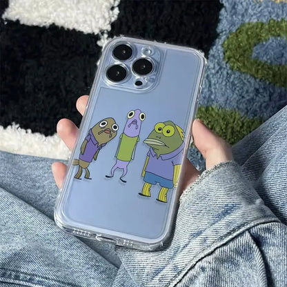 Passer-by Fish Clear Mobile Phone Case For iPhone 17 16 15 11 12 14 13 Pro Max Mini XS XSM XR 7 8 Plus SE4 17E Cute Cover Fundas