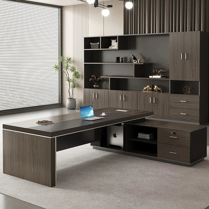 Wooden Lshaped Office Desk Modern Computer Standing Organizers Office Desk Space Saving Escritorio Oficina Postmodern Furniture