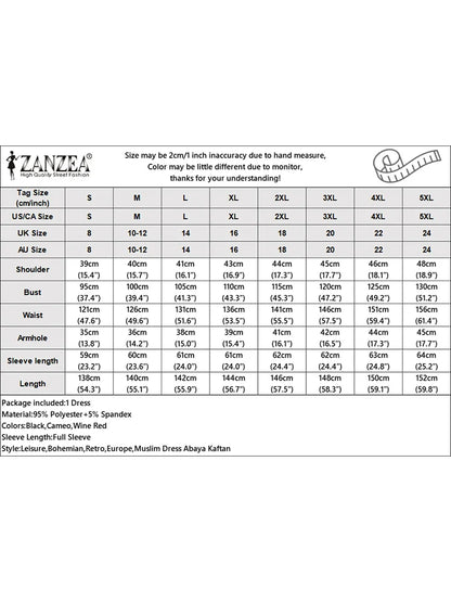 2025 Fashion Muslim Abaya Dress ZANZEA Women Long Dresses Autumn Long Sleeve Embroidered Sundress IsIamic Robe Casual Kaftan