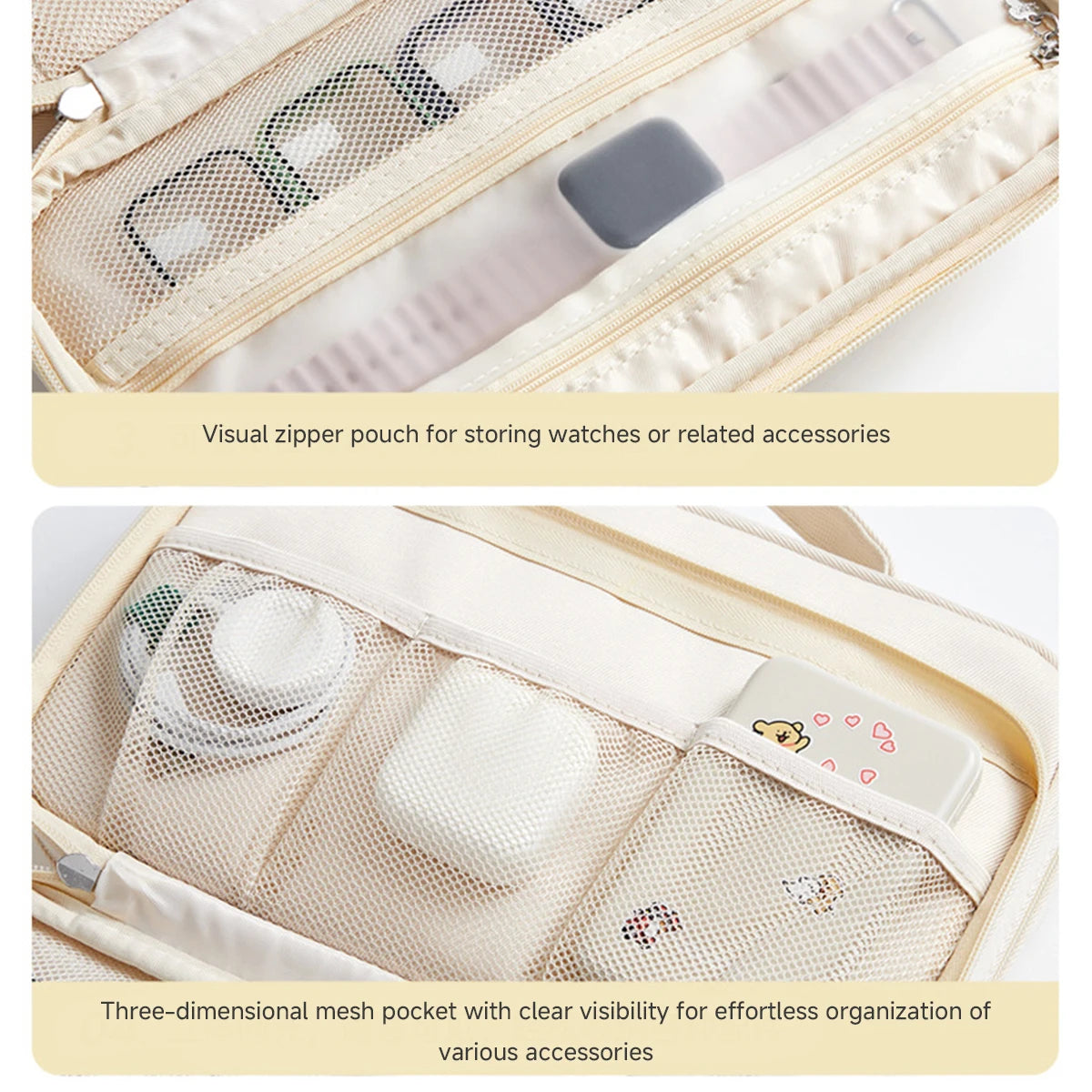 Watch Bands Storage Bag For Women Portable Storage Makeup Organizer Large Capacity Travel Toiletry Storage Bags