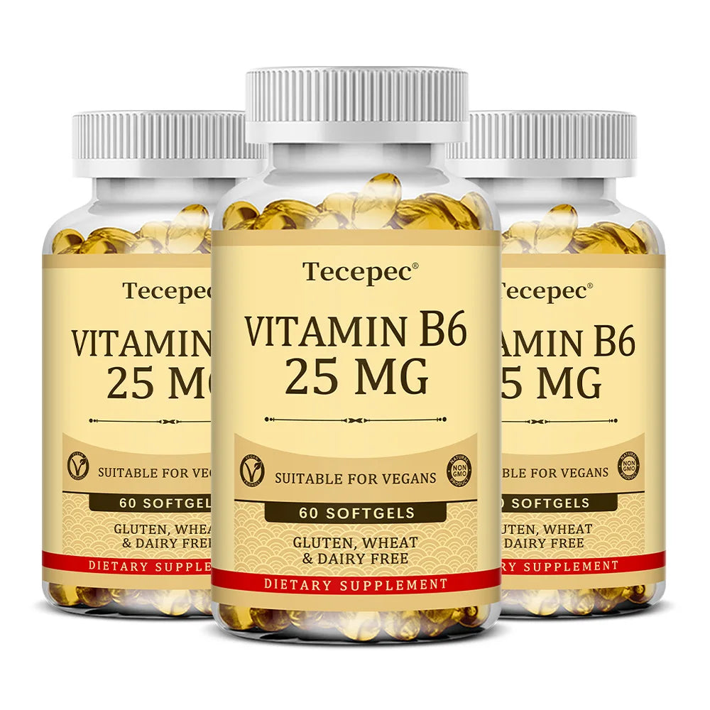 Vitamin B6 - Improves Metabolism, Skin Health, Antioxidant, for Cardiovascular, Neurological, Immune and Eye Health