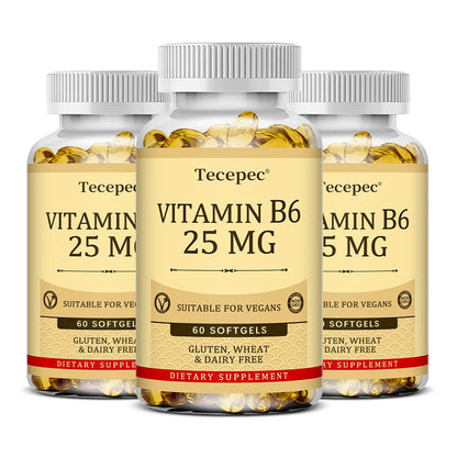 Vitamin B6 - Improves Metabolism, Skin Health, Antioxidant, for Cardiovascular, Neurological, Immune and Eye Health