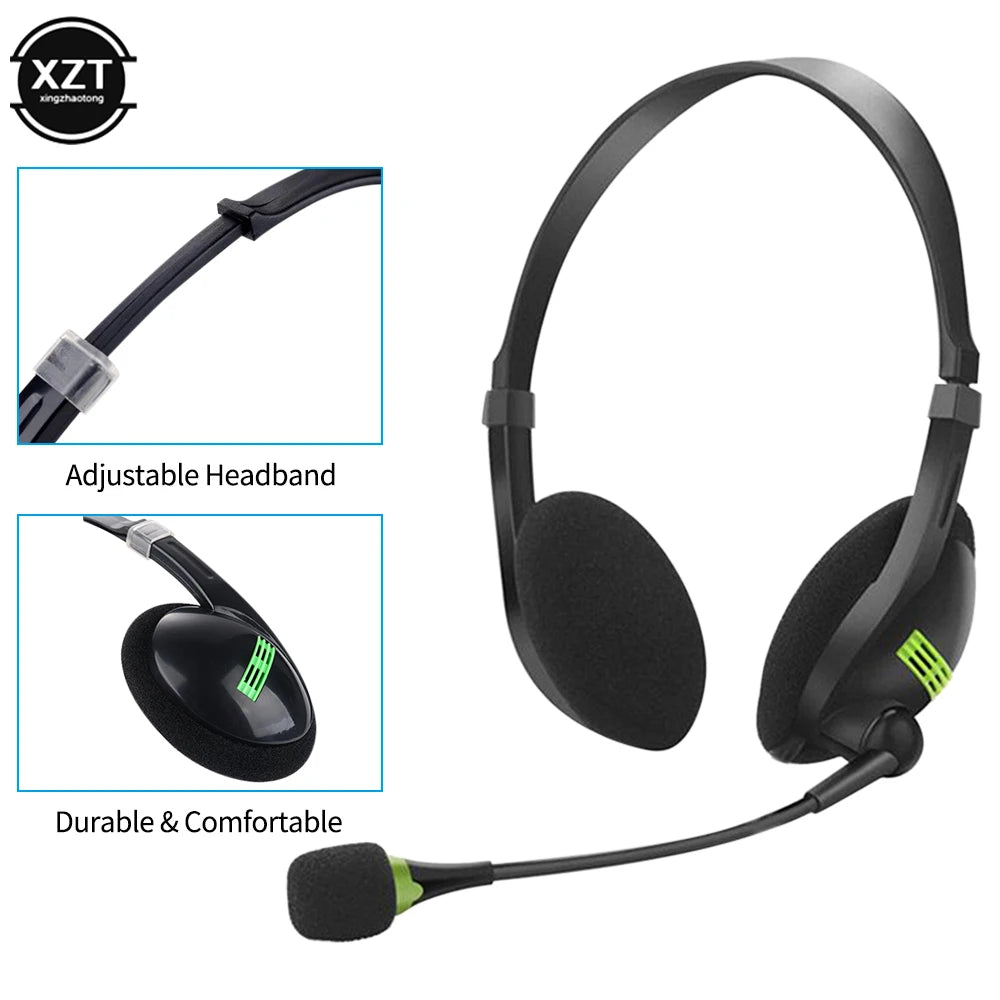 kebidu 3.5mm Noise Cancelling Wired Headphones Microphone Universal USB Headset With Microphone For PC Laptop Computer