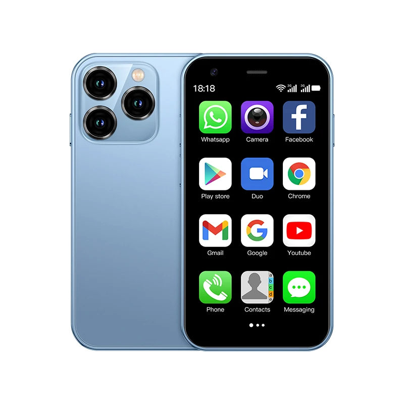 SOYES XS15 Mini Smartphone 3.0" Display Android 8.1 Dual SIM Standby 2GB RAM 16GB ROM  3G Network Backup Gift Small Phone