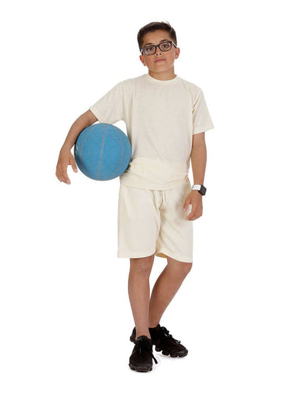 Wholesale Kids Cream T-shirt and Shorts Set
