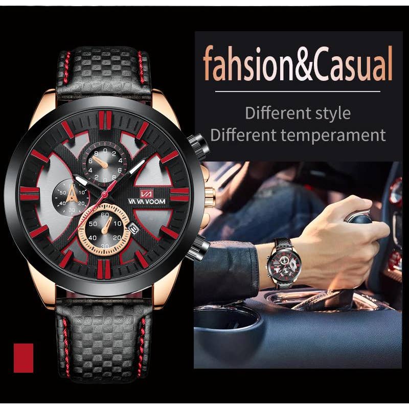 Wholesale Fashion Mens Quartz Watches Business Wristwatch Waterproof Clock For Man Sports Watch Leather Bands