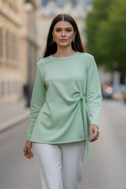 Plain Side Tie Detail Top