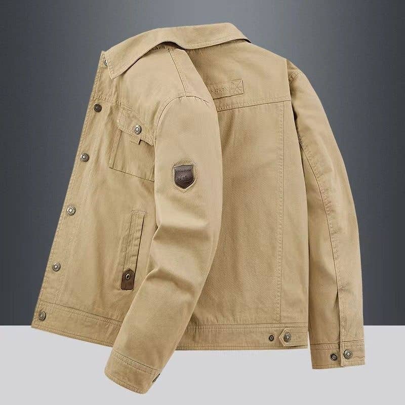 Wholesale Men's Casual Jacket Spring Autumn Coat Large Size Workwear
