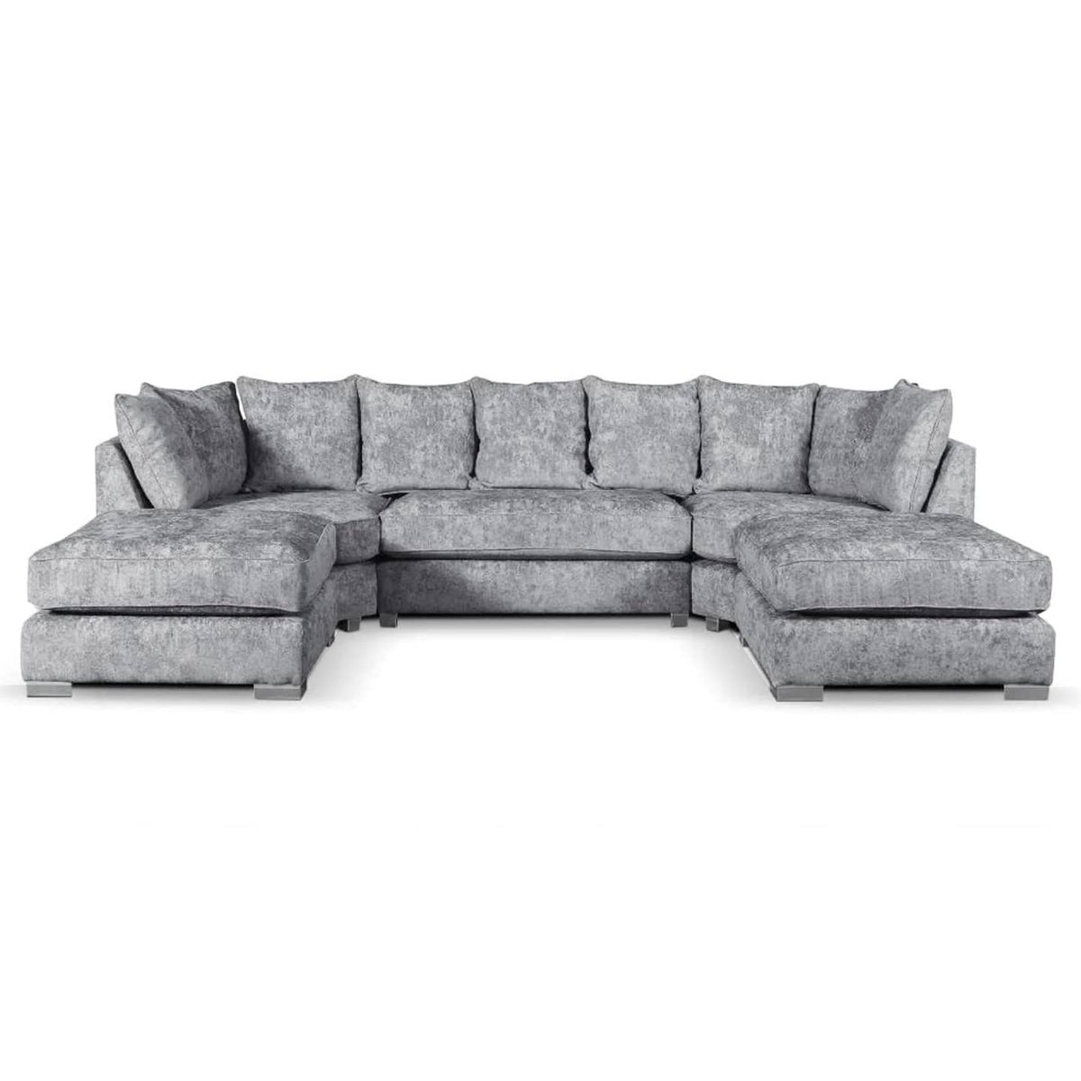 Wholesale Willows U-Shape Luxury Chenille 6-Seater Corner Sofa