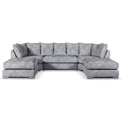 Wholesale Willows U-Shape Luxury Chenille 6-Seater Corner Sofa