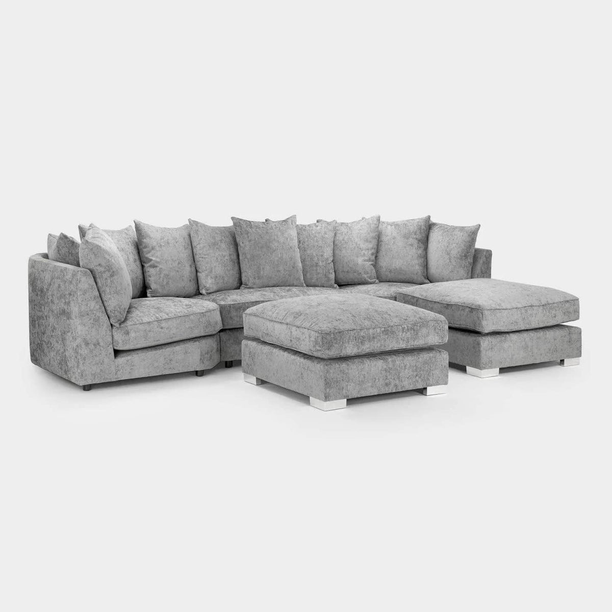 Wholesale Willows U-Shape Luxury Chenille 6-Seater Corner Sofa