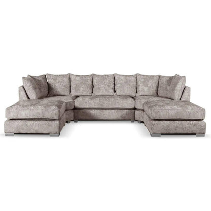Wholesale Willows U-Shape Luxury Chenille 6-Seater Corner Sofa