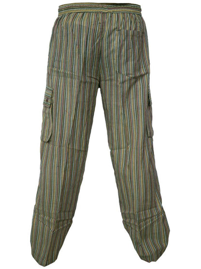 Wholesale Striped Cargo Lounge Cotton Loose Trousers