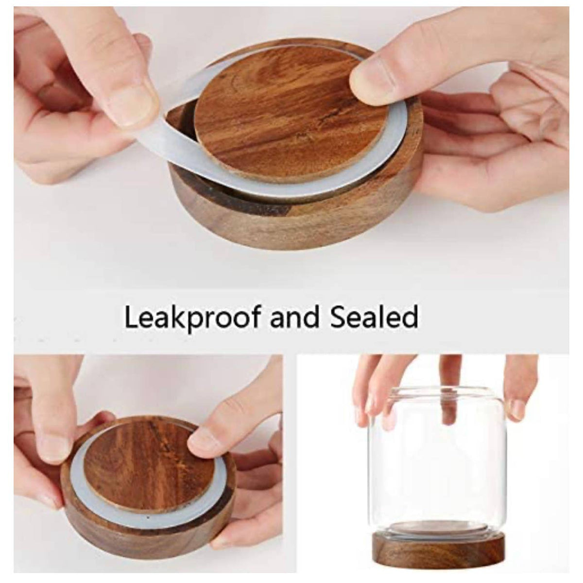 Wholesale Glass Kitchen Pantry & Storage Jars with Acacia Lids