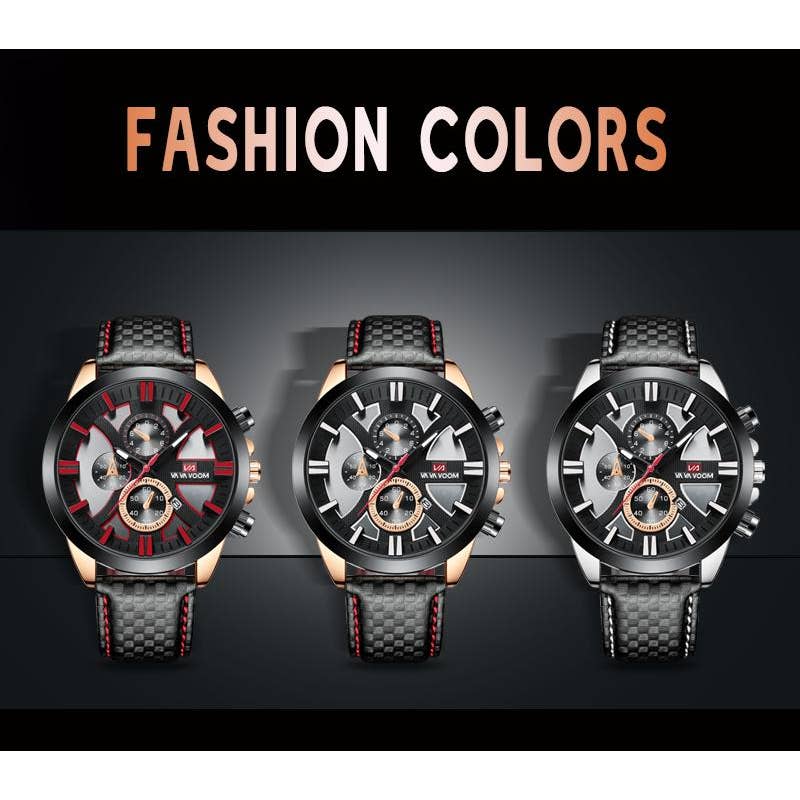 Wholesale Fashion Mens Quartz Watches Business Wristwatch Waterproof Clock For Man Sports Watch Leather Bands