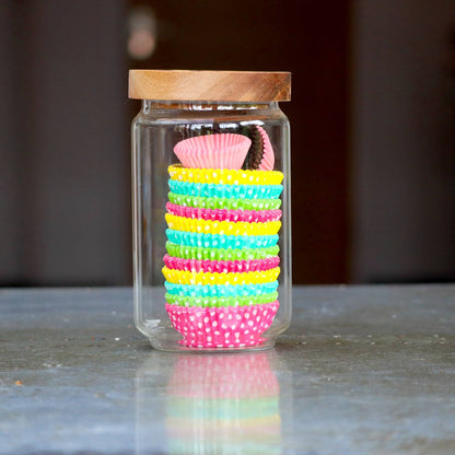 Wholesale Glass Kitchen Pantry & Storage Jars with Acacia Lids