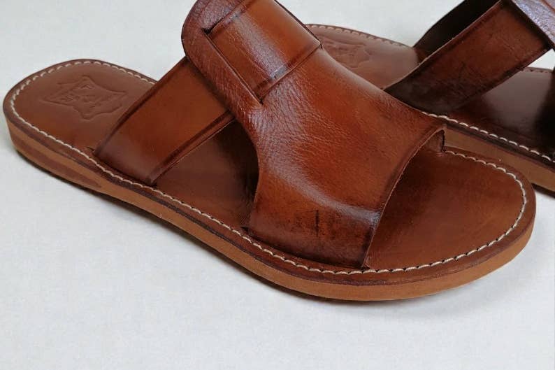 Wholesale Handmade Leather Mule Sandals for Men