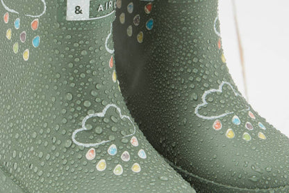 Wholesale Khaki Green Colour-Changing Kids Wellies