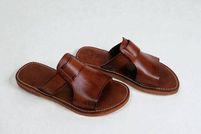 Wholesale Handmade Leather Mule Sandals for Men