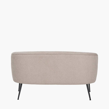 Wholesale Aviana Natural Chenille and Black Metal Sofa