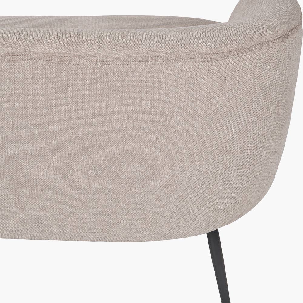Wholesale Aviana Natural Chenille and Black Metal Sofa