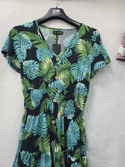 Wholesale Palms V Midi Jersey Dress